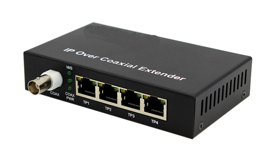 10 / 100M PoE a través de Ethernet extensor coaxial y POE a través de puertos Ethernet coaxial 4 1 BNC
