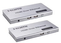 CAT5/CAT6 suplemento del cable el 120m HDMI KVM con IP 1080P del audio y de Mic Over del USB