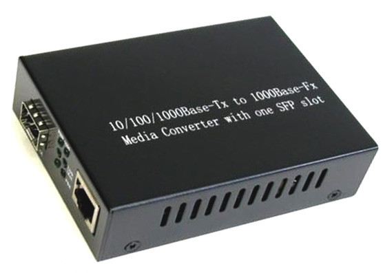 Medios convertidor 1000Mbps de Ethernet rápida con 1 ranura de SFP y 1 puerto Ethernet