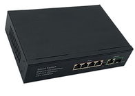 El interruptor 4 POE de 4+1+1 POE vira el interruptor de la fibra hacia el lado de babor de Ethernet del POE del gigabit con 1 puerto del Uplink del puerto 1 de SFP