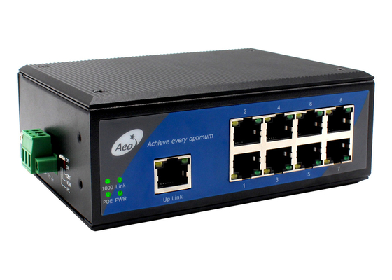 8 puertos POE Ethernet Switch con CBIT 1 puerto de enlace ascendente 50/60 Hz