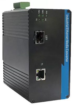 Interruptor de fibra industrial SFP 1 puerto 100BASE SFP + 1 puerto 10 / 100BASE-T
