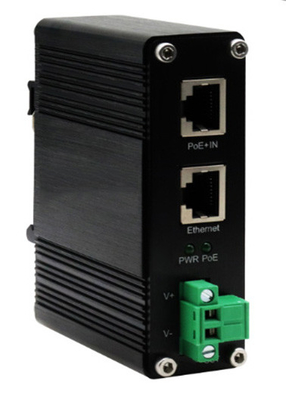 DIN-Rail Industrial 802.3bt Gigabit PoE++ Splitter Tensión de salida 24VDC