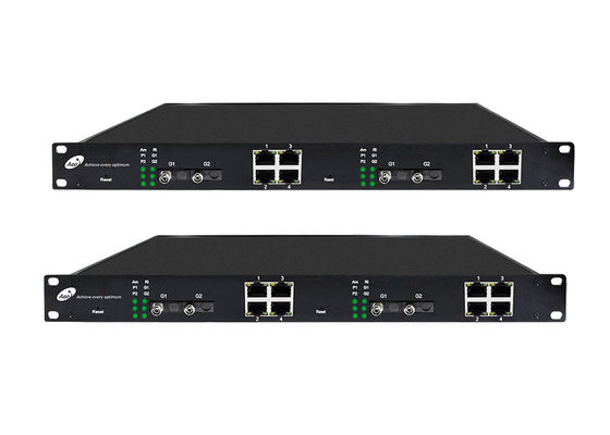 Fibra óptica manejada puertos Ethernet ópticos del interruptor 4 de Ethernet a los 8