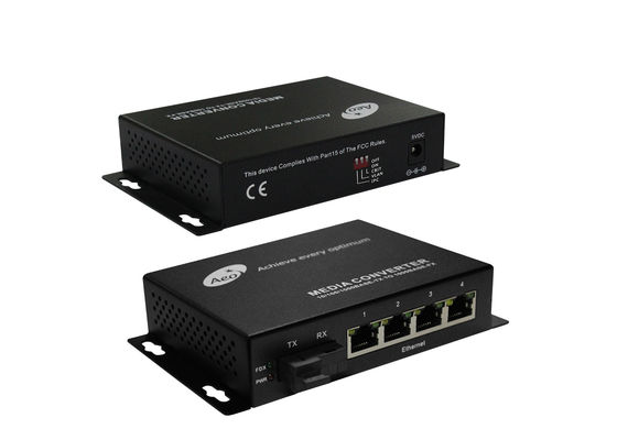 convertidor de los medios de Ethernet del gigabit del 100km