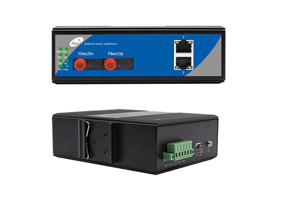 10/100Mbps Ring Loop Ethernet Fiber Switch con 2 fibras y 2 puertos Ethernet