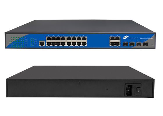 10/100/1000Mbps 16 POE portuario manejó el interruptor