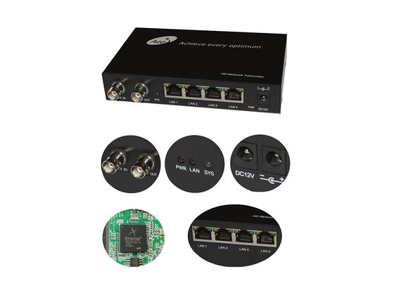 Ethernet 10/100Mbps sobre el convertidor coaxial, 95Mbps POE al convertidor de BNC