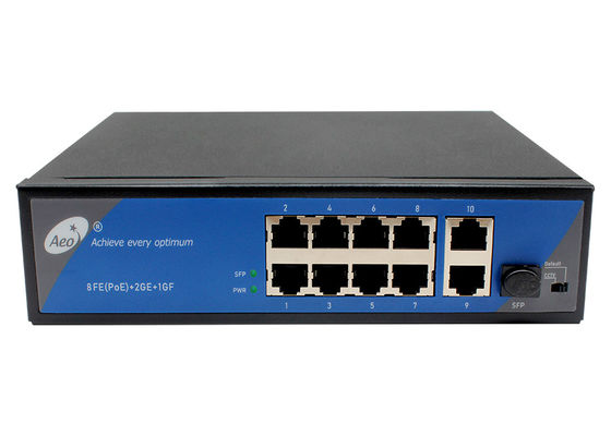 Interruptor industrial de Ethernet del POE del Uplink portuario de 2 gigabites 8