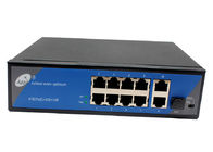 Conmutador de fibra Ethernet IP40 Industrial 1 Gigabit SFP y 2 puertos Gigabit Uplink y 8 puertos POE 10/100M