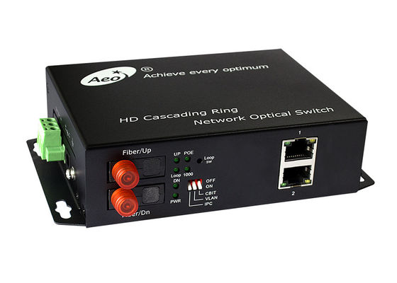 Medios convertidor comercial de conexión en cascada con 2 puertos Ethernet