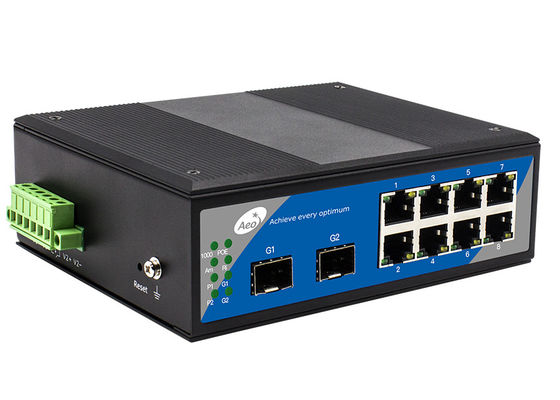 Puerto lleno manejado de SFP de Ethernet 2 del POE del gigabit 8 del interruptor de SFP POE