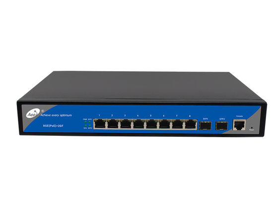 Ranuras manejadas portuarias de SFP del puerto 2 del POE del interruptor 8 del gigabit IP30 8