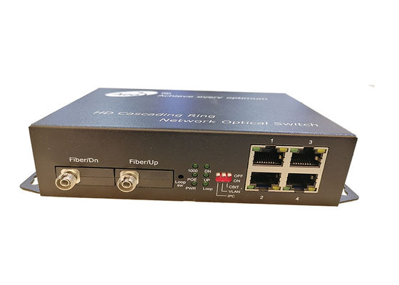 Ethernet completa de conexión en cascada del gigabit 4 del interruptor de Ethernet de la fibra óptica 2 puertos ópticos