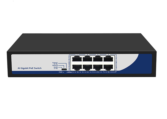 Interruptor completo del PoE del gigabit de 8 puertos con el perro guardián VLAN QoS del PoE para la cámara CCTV