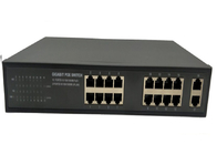 Interruptor del POE Gigabit Ethernet con 16 puertos del POE 2 puertos del Uplink