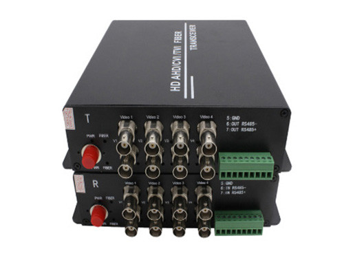 1080P AHD/CVI/TVI Convertidor de vídeo de fibra 8ch 1080P BNC Video con Rs485 Datos