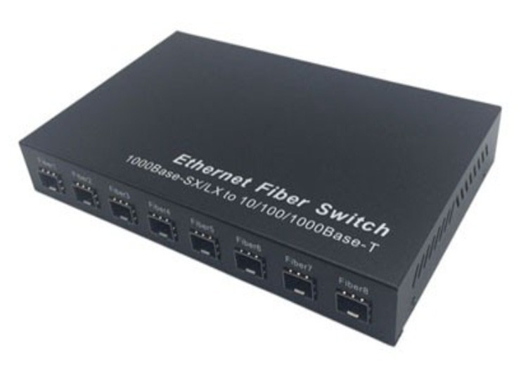 Gigabit Fibra SFP Switch 1.25Gbps 8 puertos de fibra SFP y 2 puertos RJ45